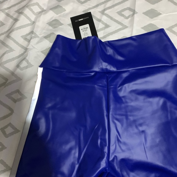 Blue leggings with reflective side strip - Picture 2 of 2